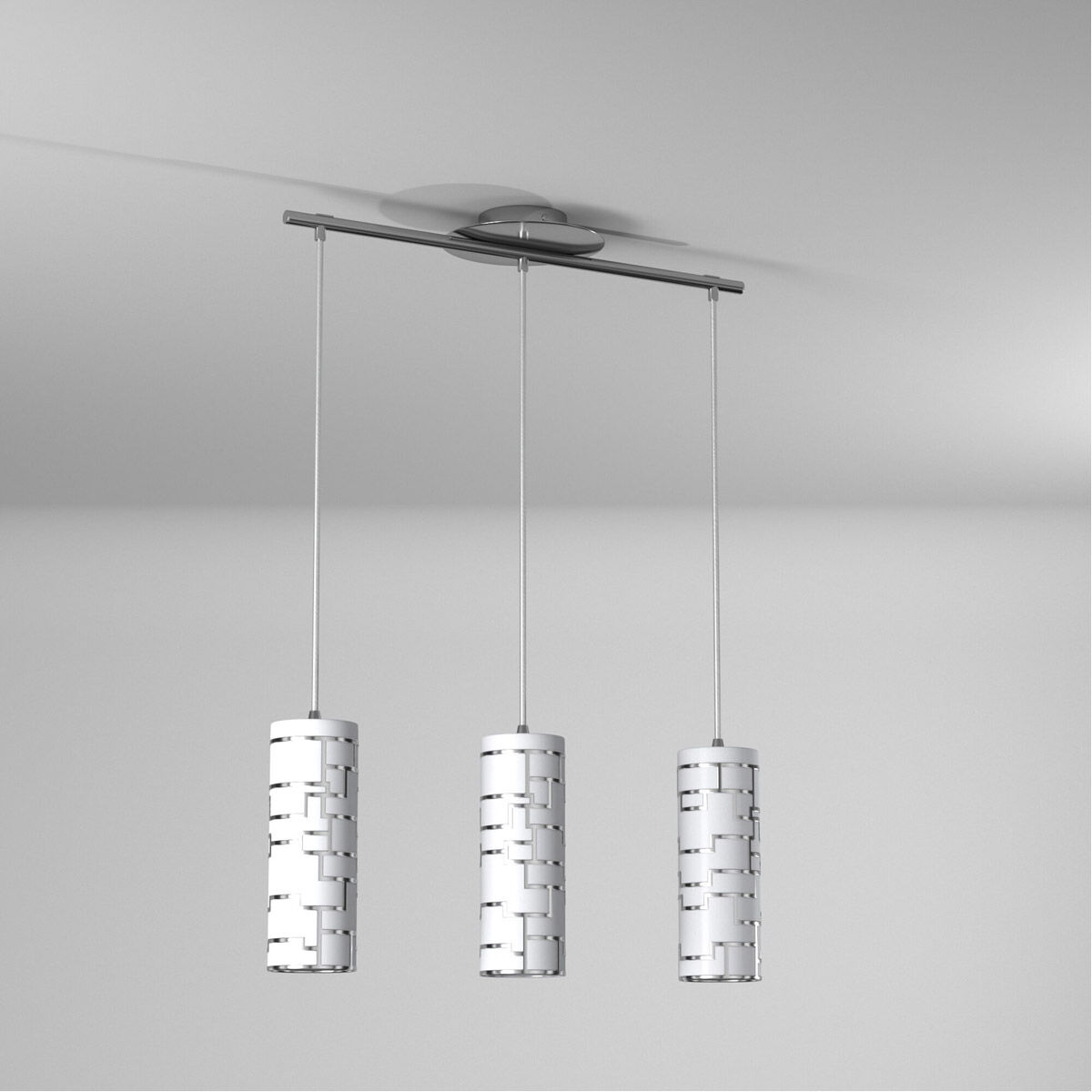 Bayman 3 Light 28.15 inch Chrome Island Trestle Light Ceiling Light