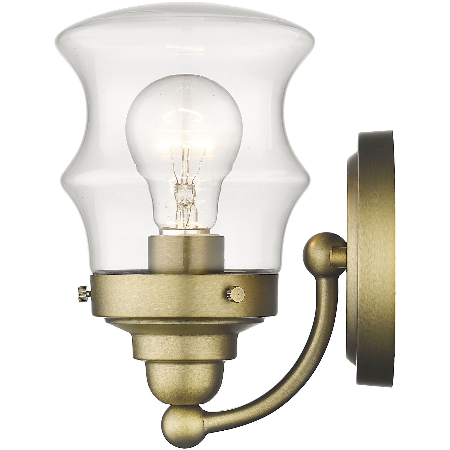 Keal 1 Light 5 inch Antique Brass Vanity Light Wall Light