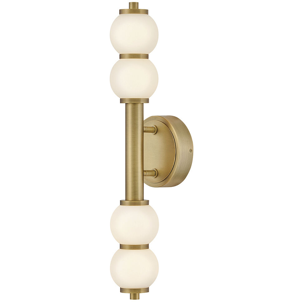 Lisa McDennon Trigo LED 6 inch Lacquered Brass Sconce Wall Light