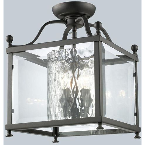 Fairview 3 Light 11 inch Bronze Semi Flush Mount Ceiling Light