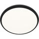 Parthenon LED 15 inch Black Flush Mount Ceiling Light in 4000K, dweLED