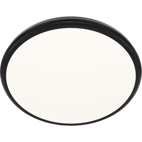 Parthenon LED 15 inch Black Flush Mount Ceiling Light in 4000K, dweLED