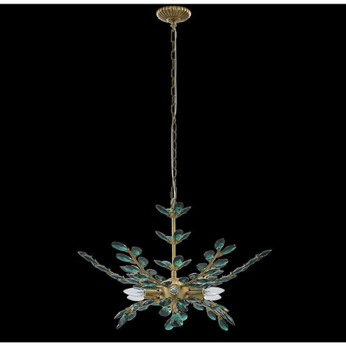 Alloro 6 Light 26 inch True Brass Pendant Ceiling Light