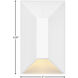 Nuvi 12v 1.40 watt Matte White Landscape Deck Sconce, Rectangular
