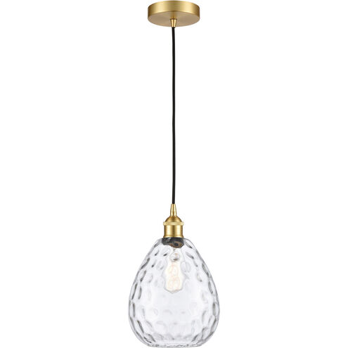 Edison Waverly LED 8 inch Satin Gold Mini Pendant Ceiling Light