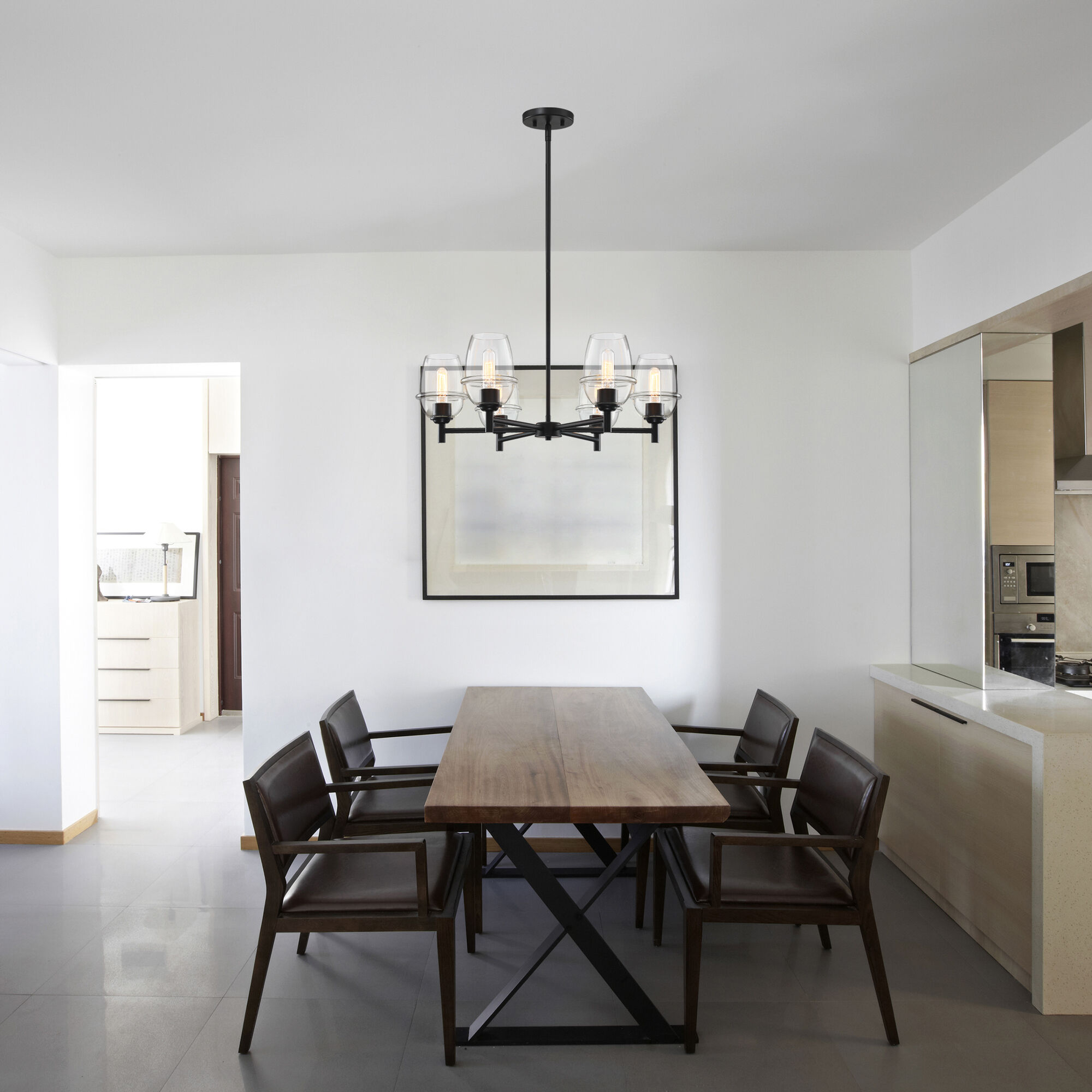 Summer Jazz 6 Light 28 inch Matte Black Chandelier Ceiling Light