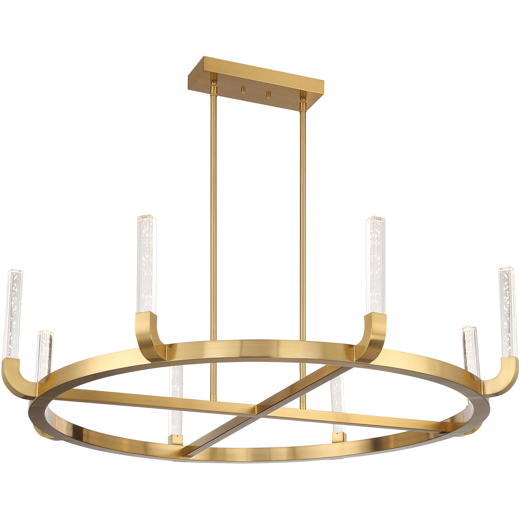 Del Mar LED 48 inch Warm Brass Chandelier Ceiling Light