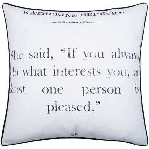 Dann Foley 24 inch White Throw Pillow