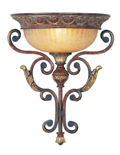 Villa Verona 1 Light 14 inch Verona Bronze with Aged Gold Leaf Accents Wall Sconce Wall Light