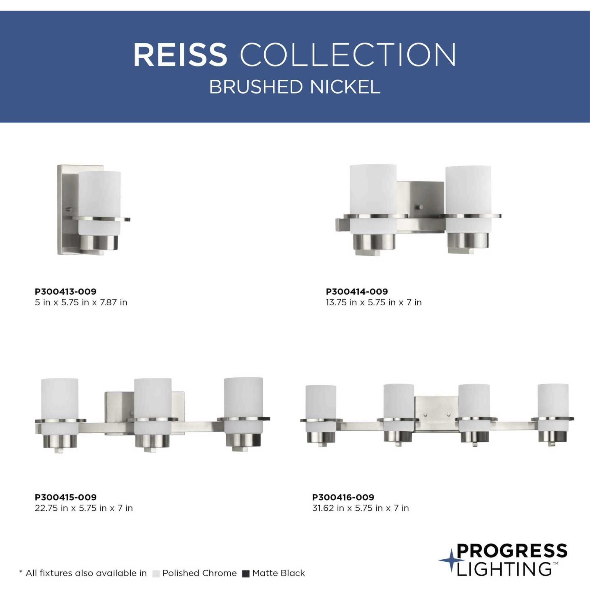 Reiss 1 Light 5.75 inch Brushed Nickel Bath Light Wall Light