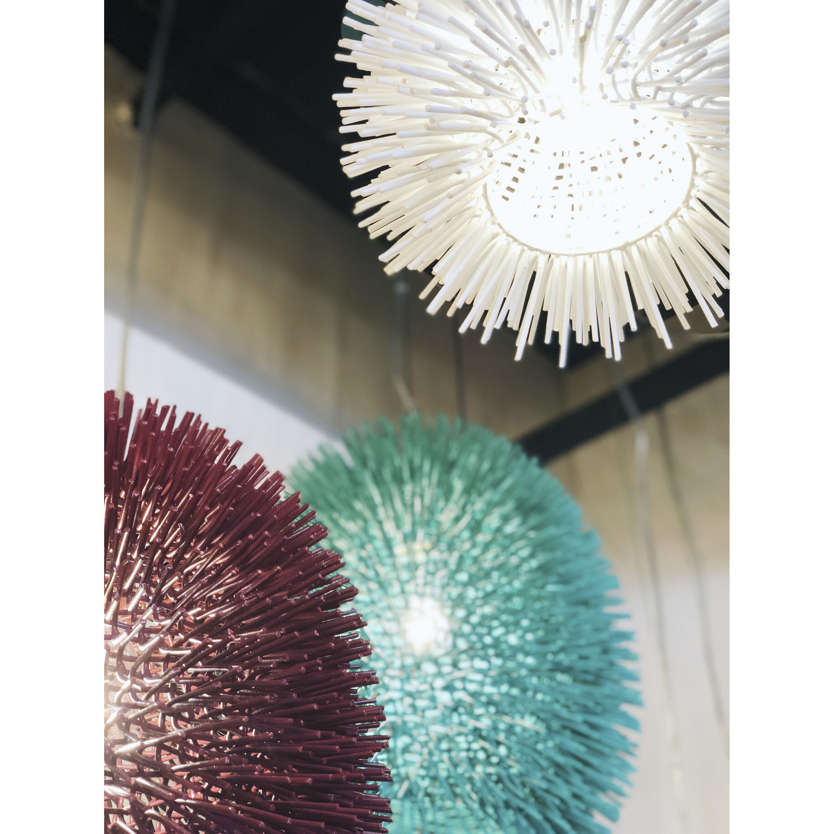 Urchin 1 Light 13 inch Aqua Velvet Pendant Ceiling Light