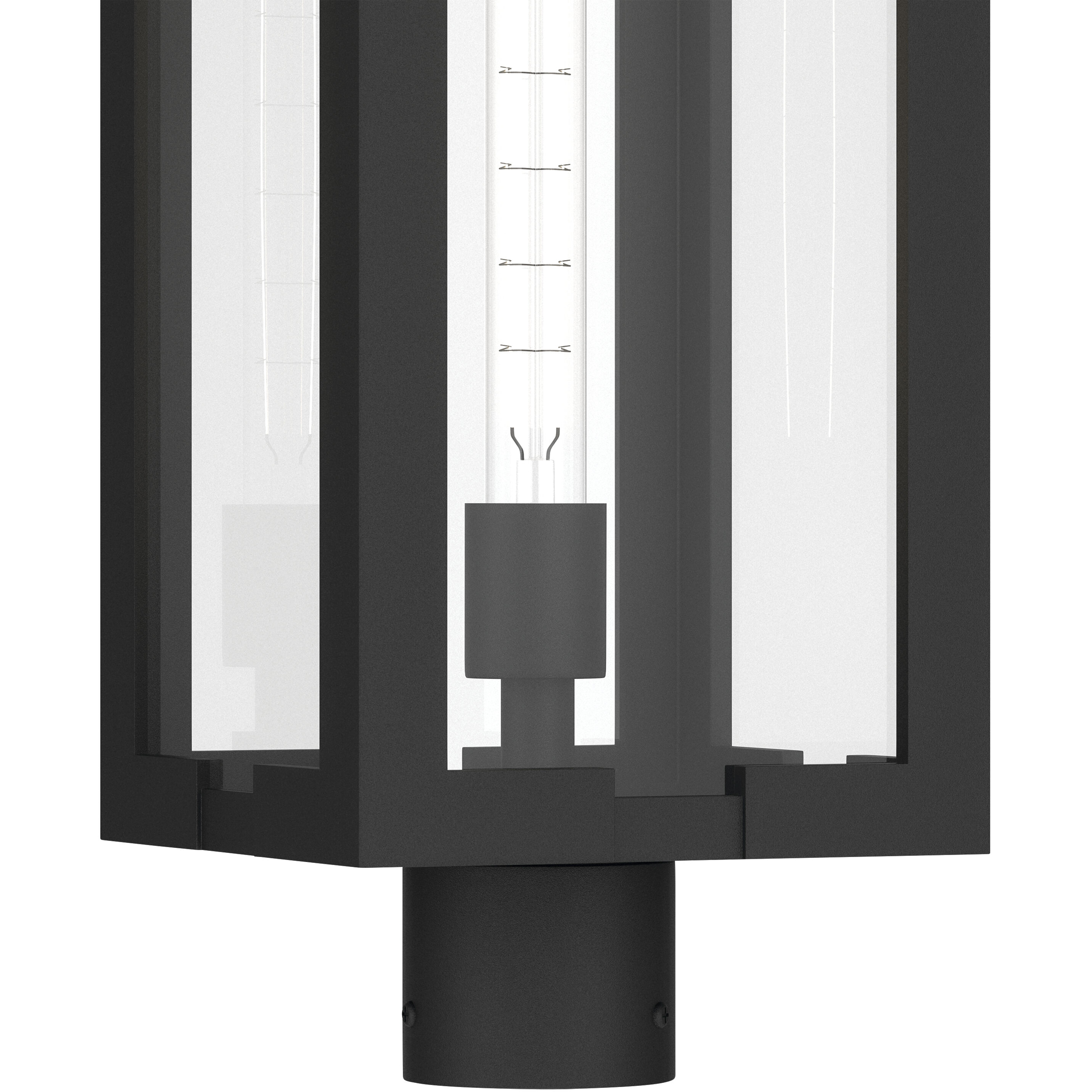 Calen 1 Light 27 inch Textured Black Outdoor Post Lantern