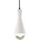 Radiance Collection LED 5 inch Gloss White with Matte Black Pendant Ceiling Light