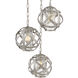 Open Air Carson 3 Light 21 inch Weathered Zinc Outdoor Pendant