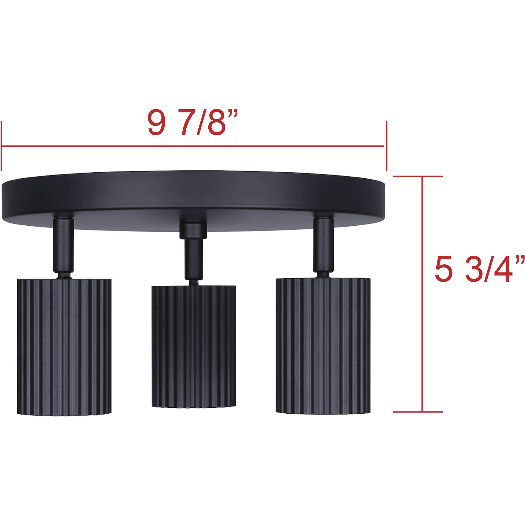 Rexton 3 Light Black Track Lighting Ceiling Light