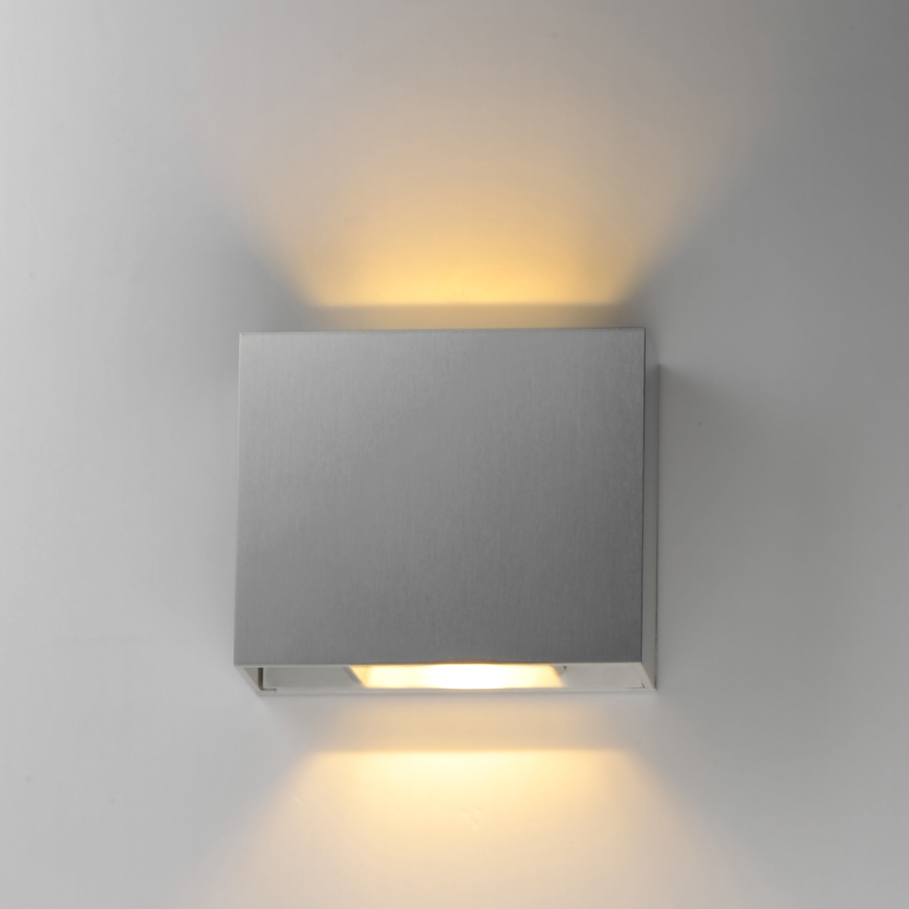 Alumilux Cube Wall Sconce Wall Light in Satin Aluminum