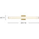 Marti LED 4.75 inch Lacquered Brass Vanity Light Wall Light