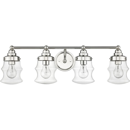 Keal 4 Light 31 inch Polished Nickel Vanity Light Wall Light