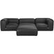 Augustus Santosa Matte Black Modular Sofa, Middle