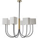 Ruskin 8 Light 36 inch Blackened Iron Chandelier Ceiling Light