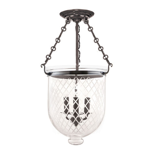 Hampton 3 Light 12.00 inch Semi-Flush Mount