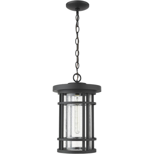 Jordan 1 Light 10 inch Black Outdoor Chain Mount Ceiling Fixture