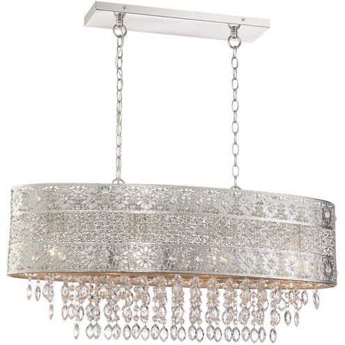 Masura 4 Light 32 inch Polished Nickel Pendant Ceiling Light