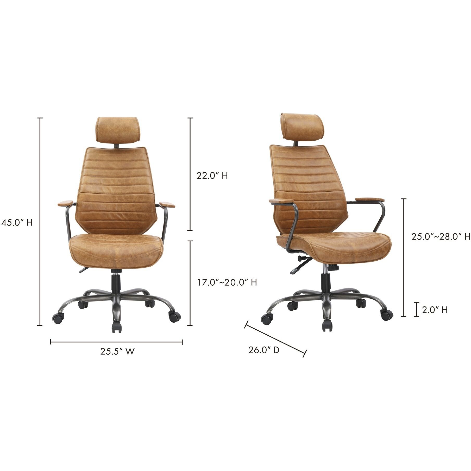 Executive Orange Swivel Office Chair
