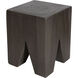 Armin 18 inch Satin Gray with Natural Texture and Grain Accent Stool