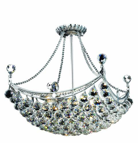 Corona 8 Light 20 inch Chrome Dining Chandelier Ceiling Light in Royal Cut