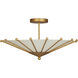 Epoch LED 26 inch Contemporary Gold Leaf Semi-Flush Mount Ceiling Light