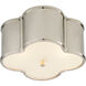Alexa Hampton Basil 2 Light 11.25 inch Polished Nickel Flush Mount Ceiling Light, Small