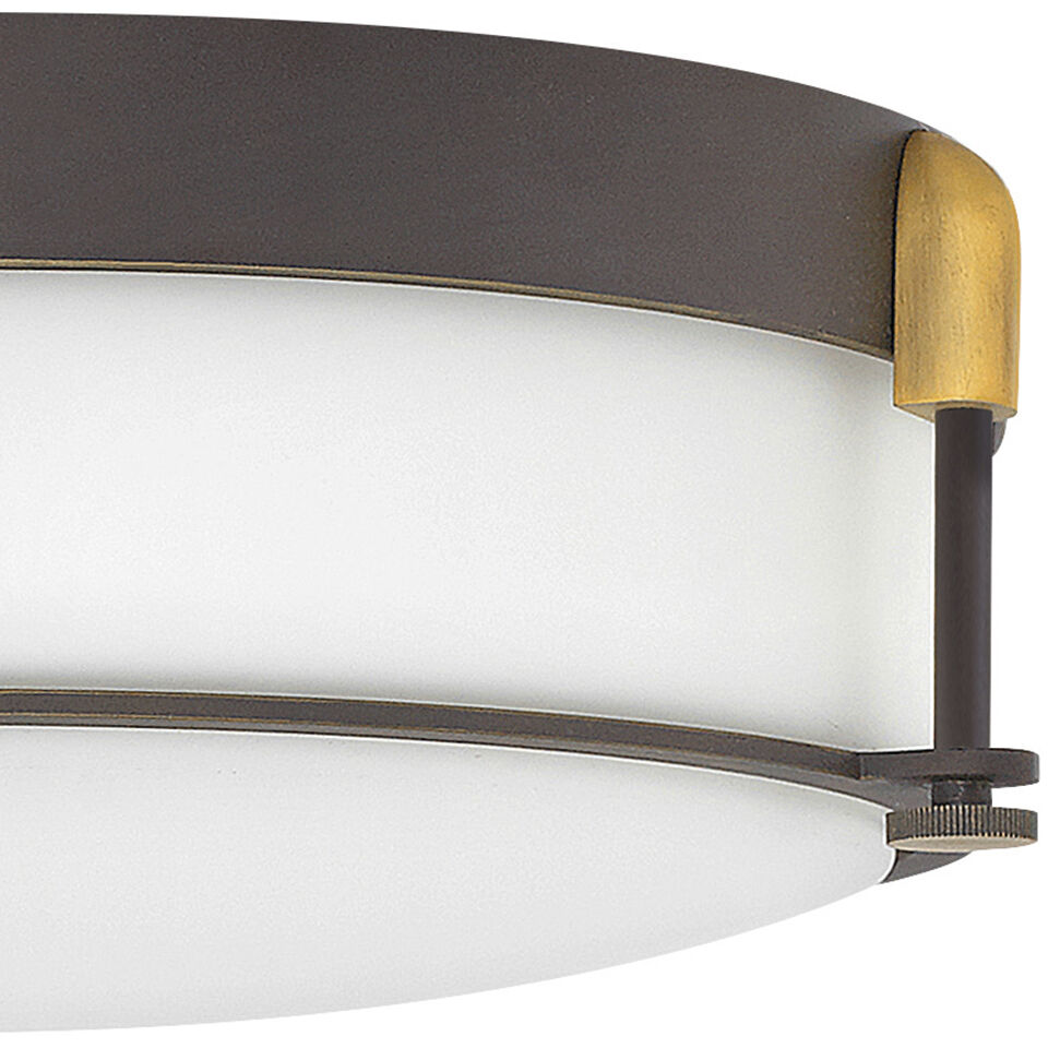 Colbin 3 Light 16.5 inch Oil Rubbed Bronze with Heritage Brass Indoor Flush Mount Ceiling Light
