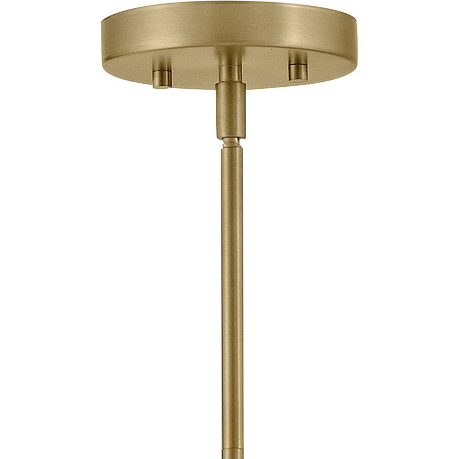 Maisie 1 Light 15 inch Lacquered Brass Pendant Ceiling Light in Cased Opal