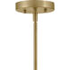 Maisie 1 Light 15 inch Lacquered Brass Pendant Ceiling Light in Cased Opal