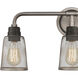 Glencoe 3 Light 23 inch Weathered Zinc with Oil Rubbed Bronze Vanity Light Wall Light