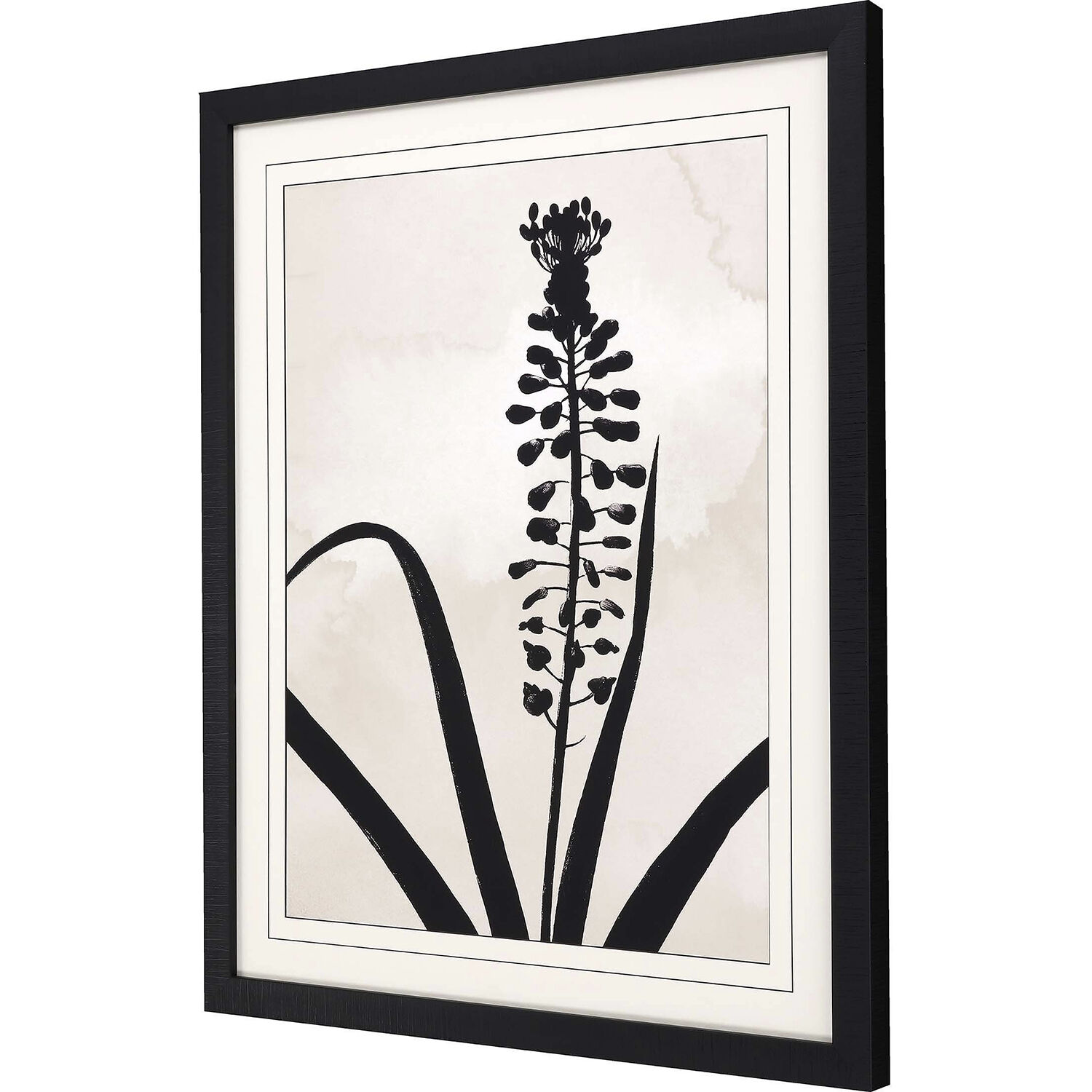 Dianella Muscari Black and Beige Framed Art