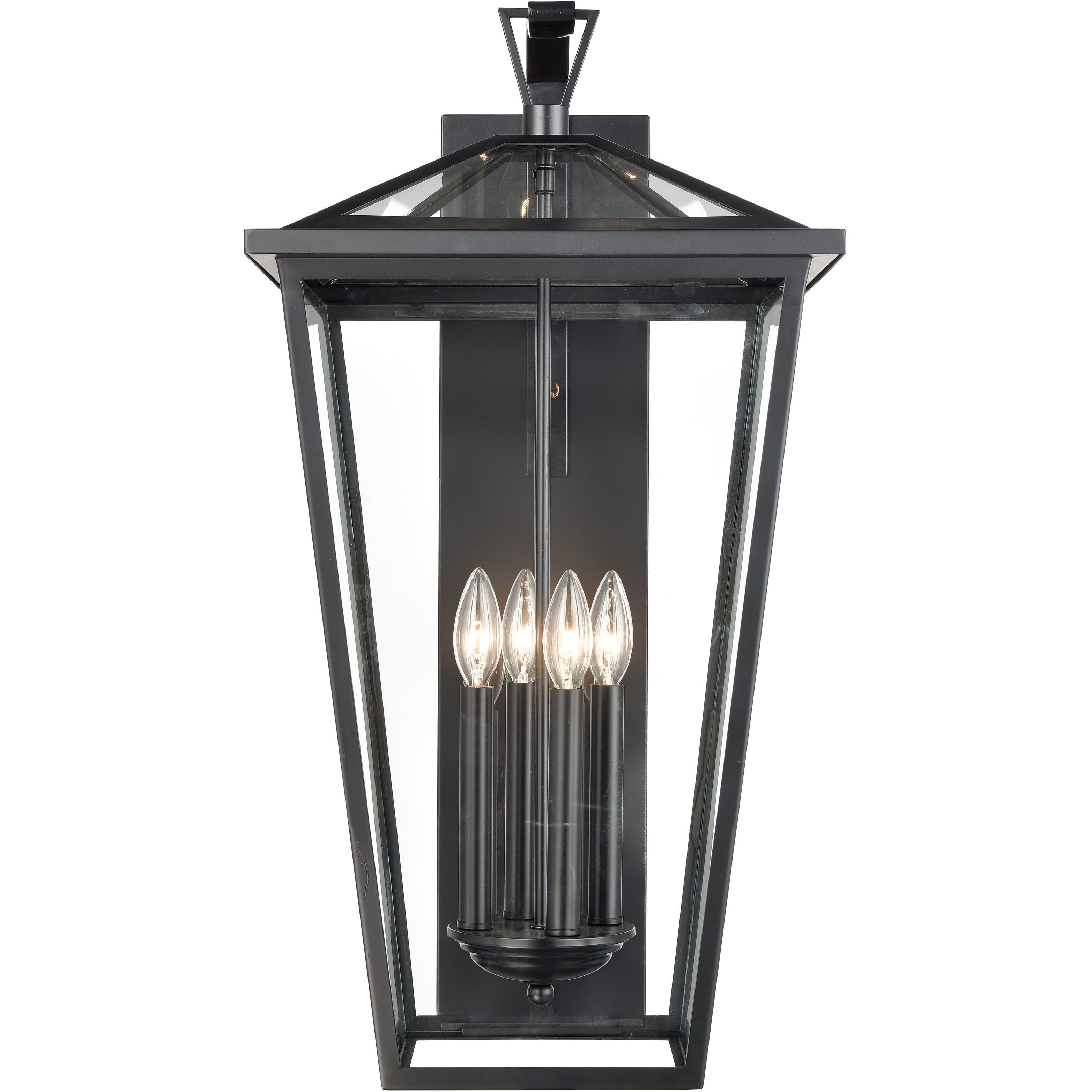 Main Street 4 Light 28 inch Black Outdoor Wall Sconce