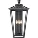 Main Street 4 Light 28 inch Black Outdoor Wall Sconce