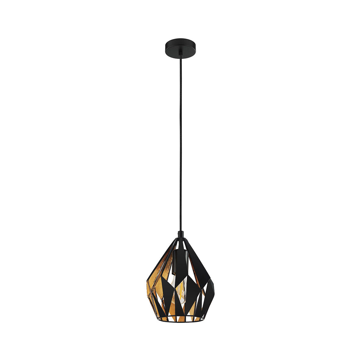 Black geometric pendant on sale