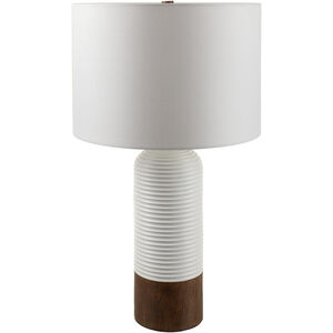Livia 26 inch 100 watt White Accent Table Lamp Portable Light