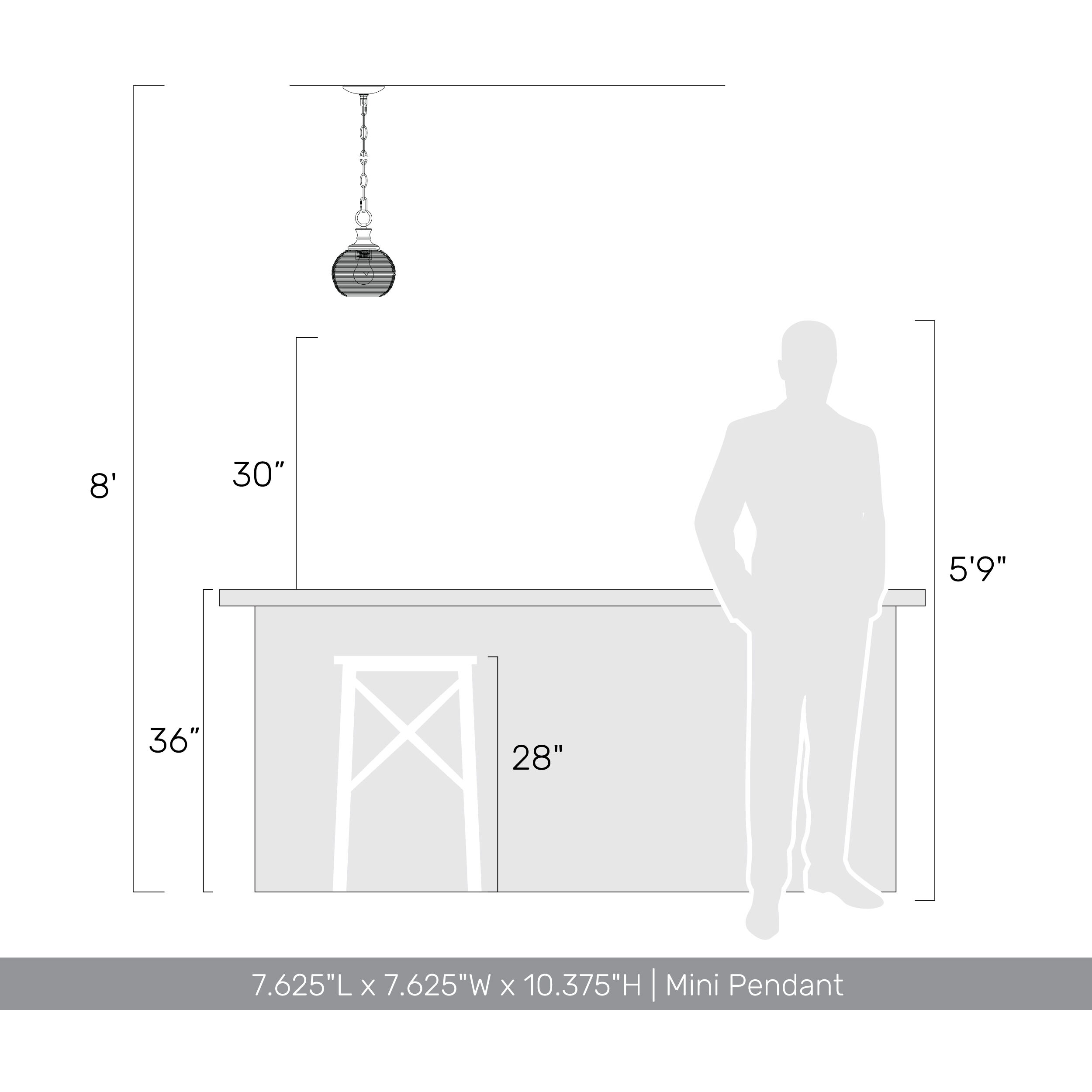 Calypso 1 Light 7.63 inch Matte Black Pendant Ceiling Light
