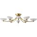 Zamora 8 Light 42 inch Antique Brass Flush Mount Ceiling Light