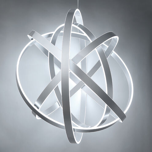 Kinetic LED 60 inch Titanium Chandelier Ceiling Light in 60in.