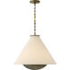 Lisa McDennon Linden 3 Light 24 inch Textured Heritage Brass Chandelier Ceiling Light