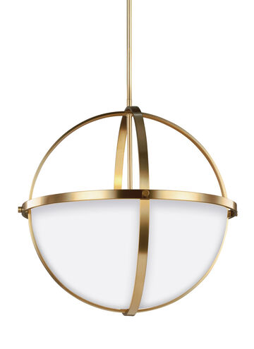 Alturas 3 Light 19 inch Satin Brass Pendant Ceiling Light