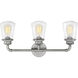 Fritz 3 Light 24 inch Brushed Nickel Vanity Light Wall Light