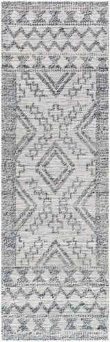 Napoli 96 X 30 inch Light Gray Rug, Runner