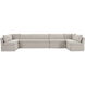 Fable Beige Slipcover Dining Banquette, U-Shape