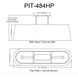 Pita 4 Light 48 inch Matte Black Horizontal Pendant Ceiling Light